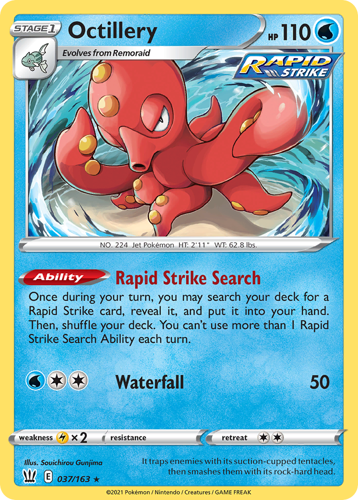 Battle Styles Non - Holo Octillery #37/163